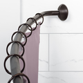 Zenna Home NeverRust Aluminum Curved Shower Rod, 44 to 72 in., Bronze E35603HB01